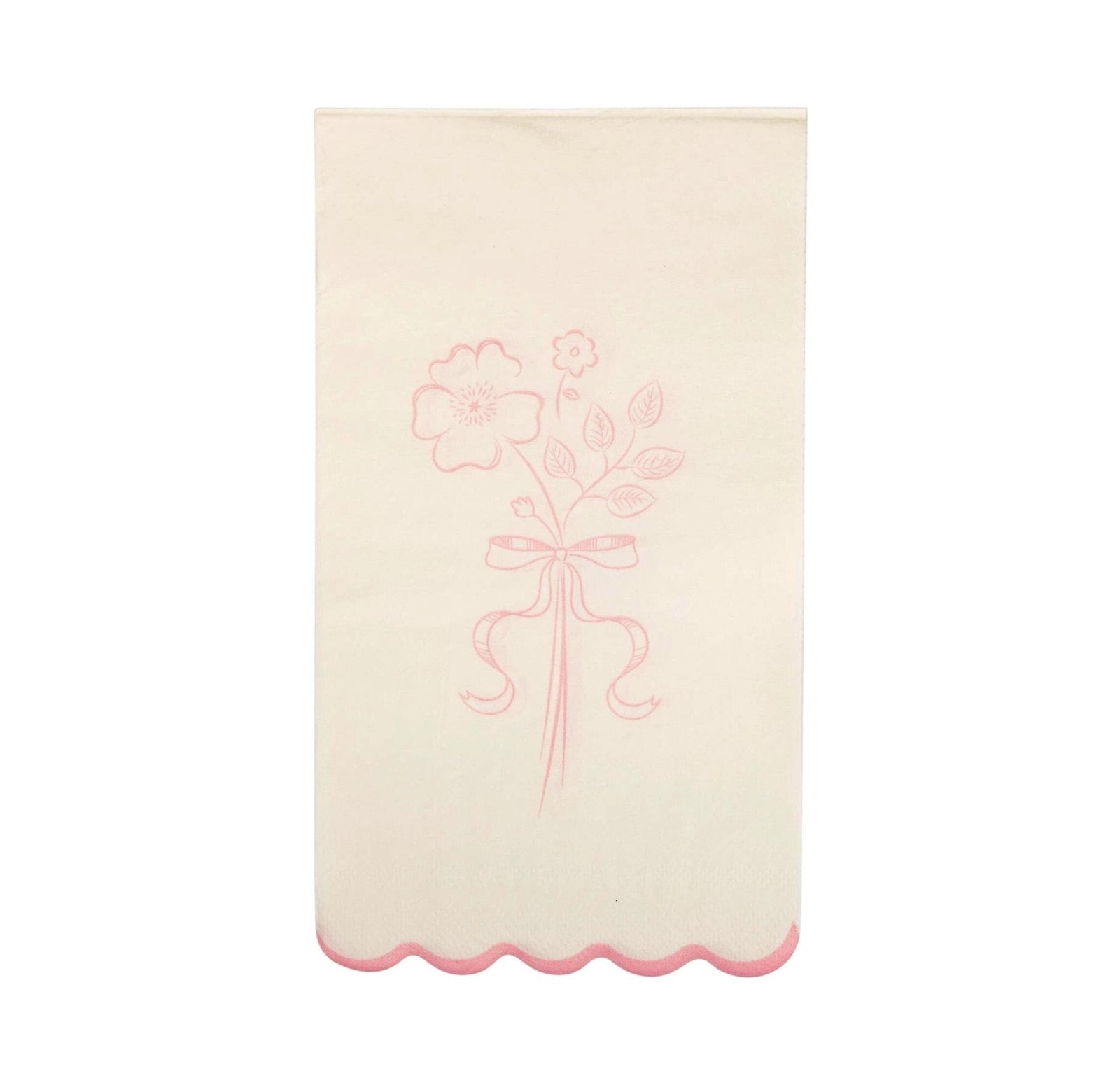 Pink Floral Coquette Dinner Napkins 24ct - Stesha Party
