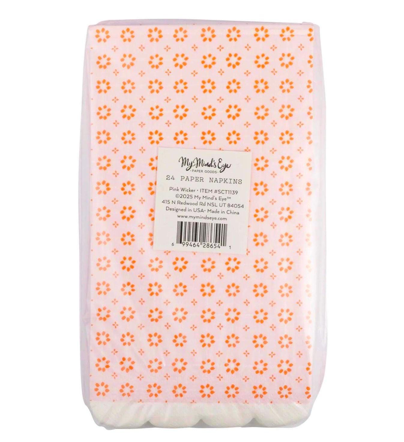 Pink Floral Guest Towel Napkins 24ct - Stesha Party