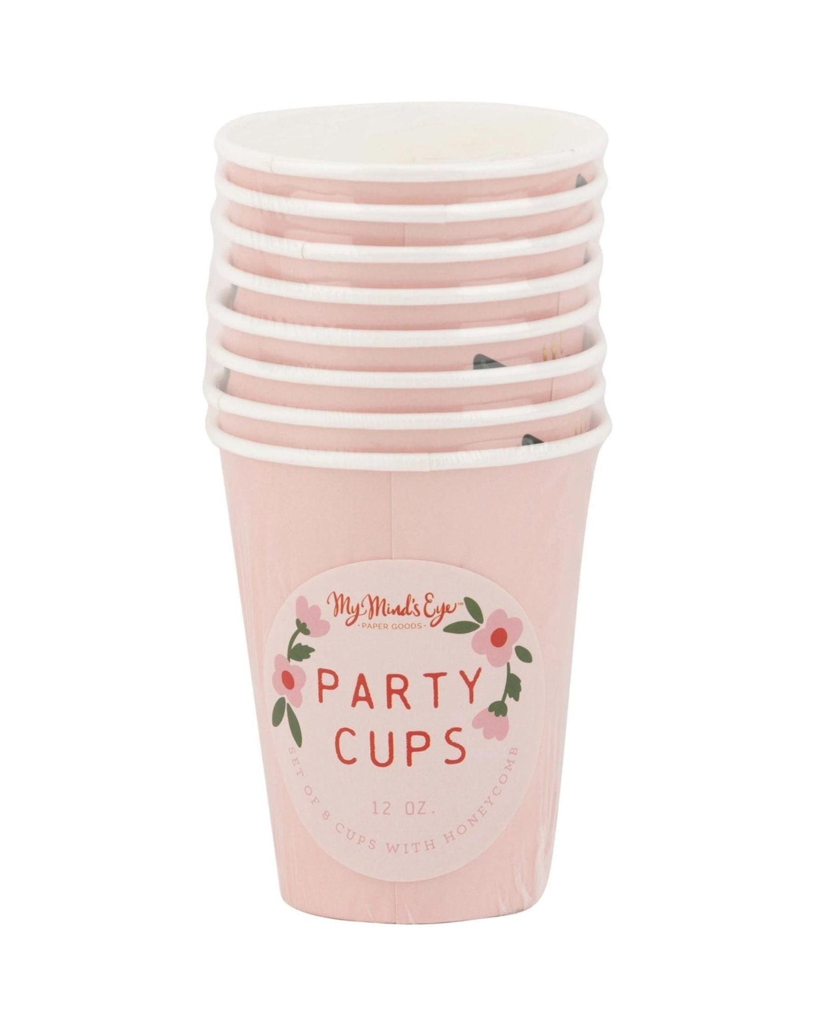 Pink Floral Party Cups - Stesha Party