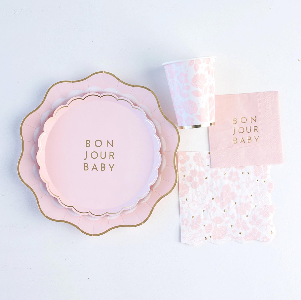 Pink Floral Party Cups 8ct - Stesha Party