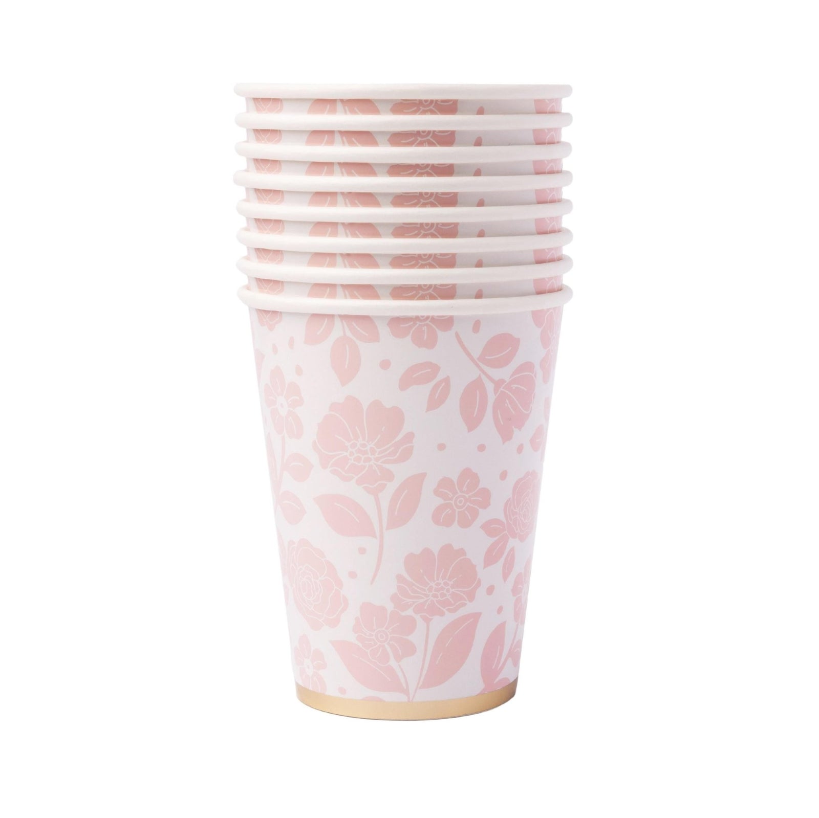 Pink Floral Party Cups 8ct - Stesha Party