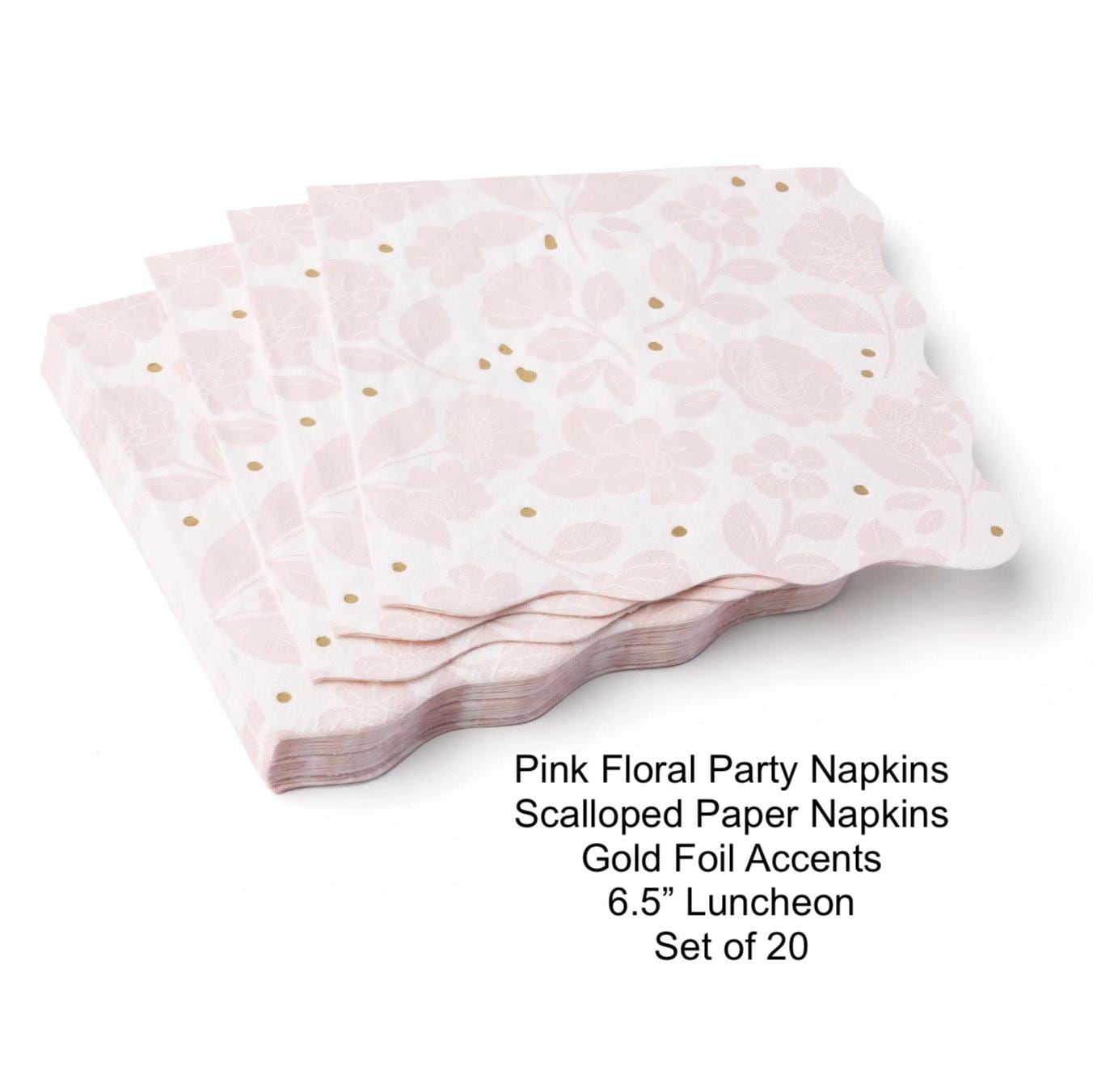 Pink Floral Party Napkins 20ct - Stesha Party