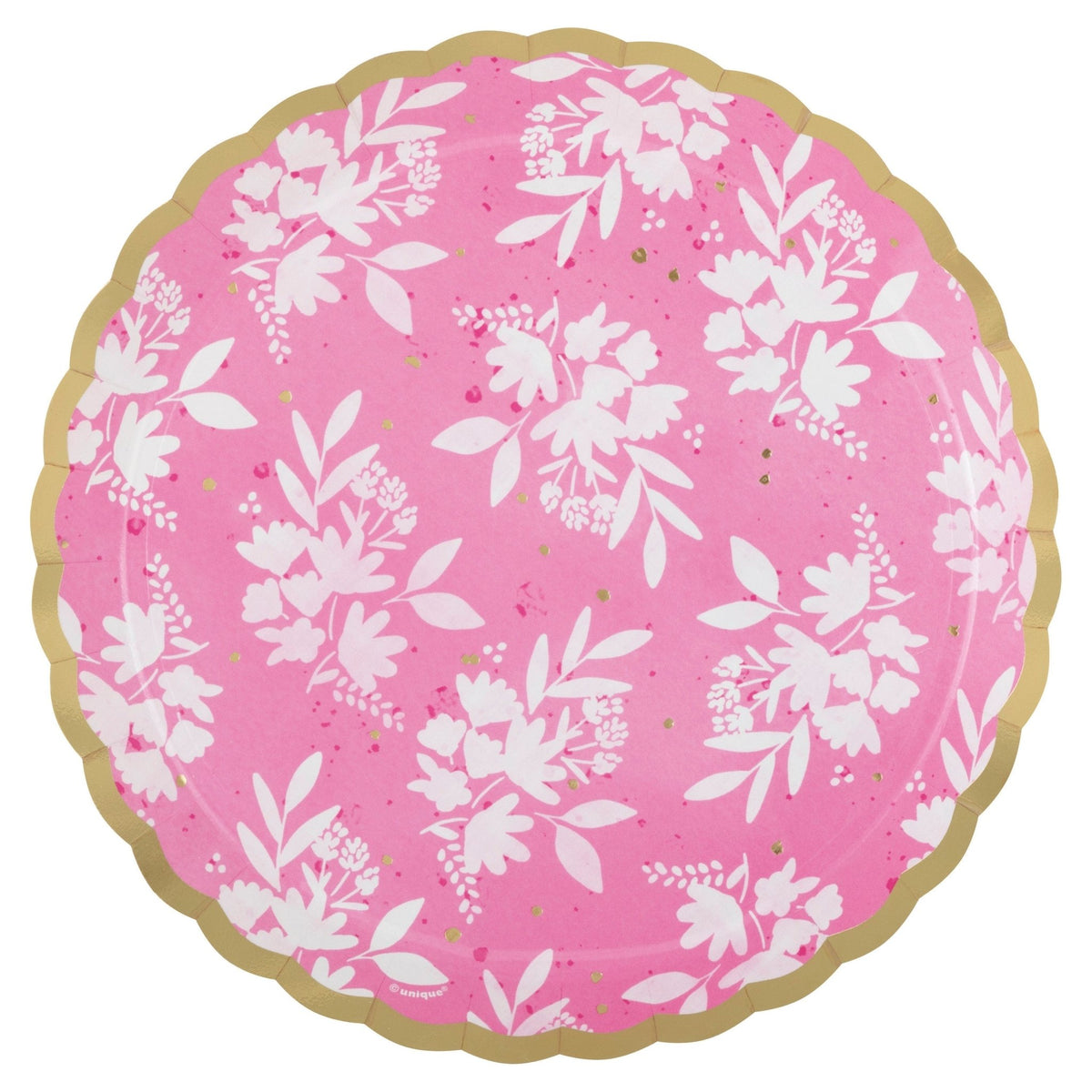 Pink Floral Party Plates 8ct - Stesha Party
