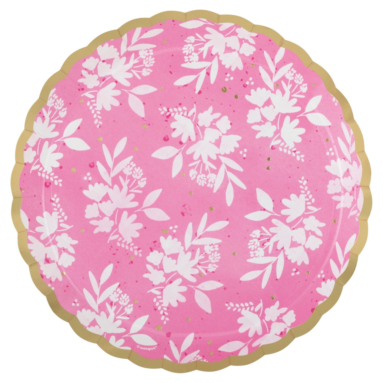 Pink Floral Party Plates 8ct - Stesha Party