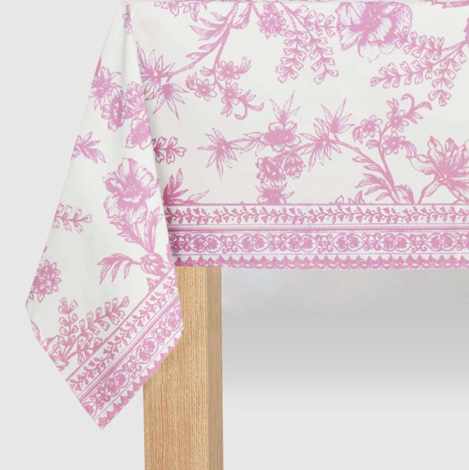 Pink Floral Table Cover - Stesha Party