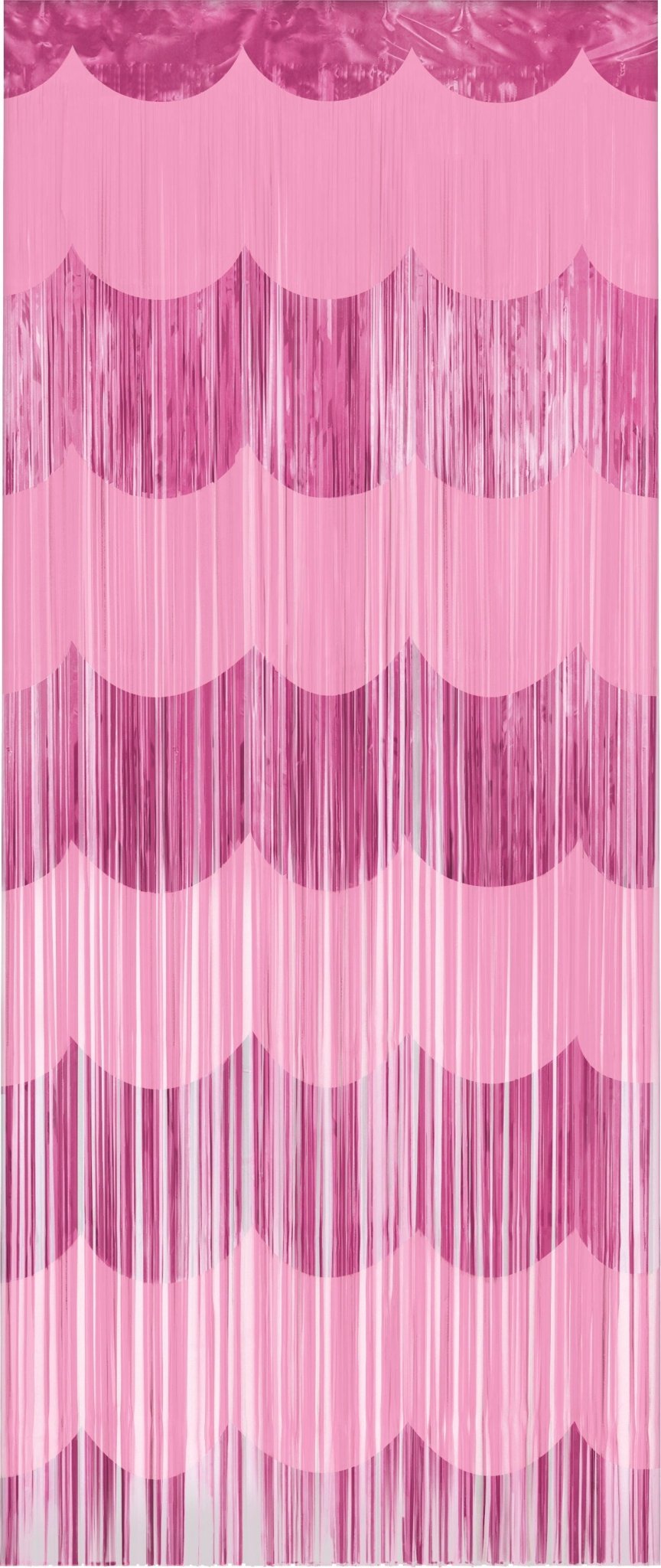 Pink Fringe Party Curtain - Stesha Party