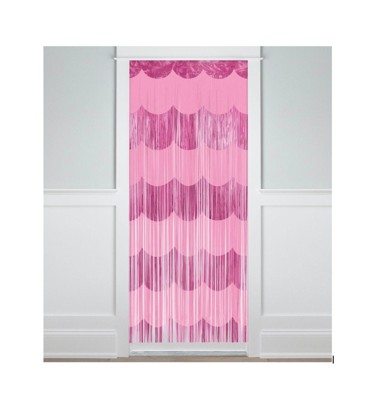 Pink Fringe Party Curtain - Stesha Party