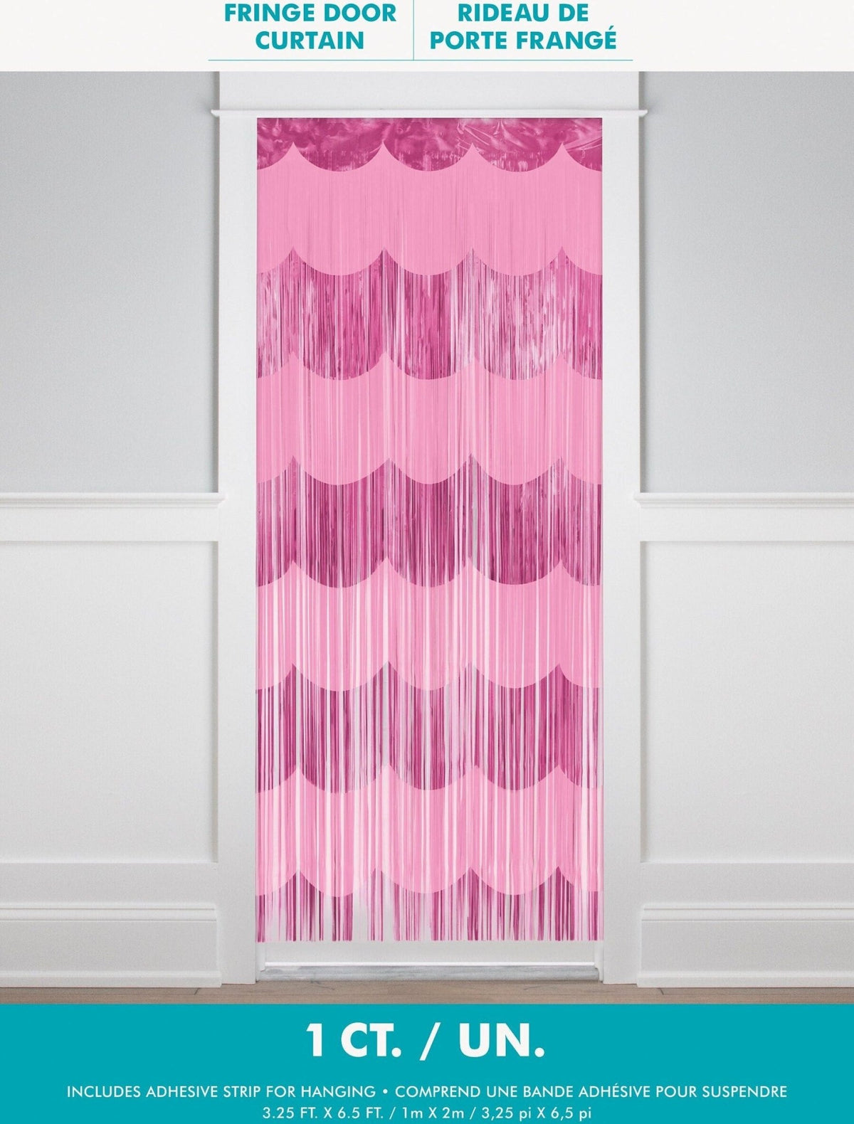 Pink Fringe Party Curtain - Stesha Party