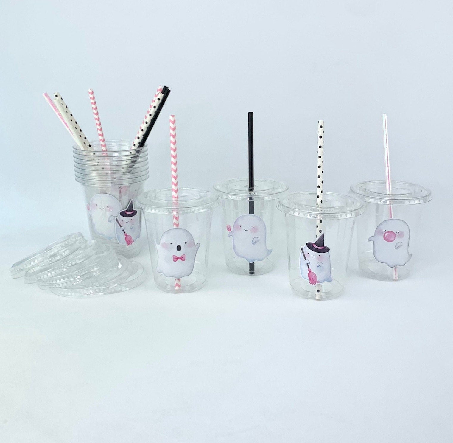Pink Ghost Party Cups - Stesha Party