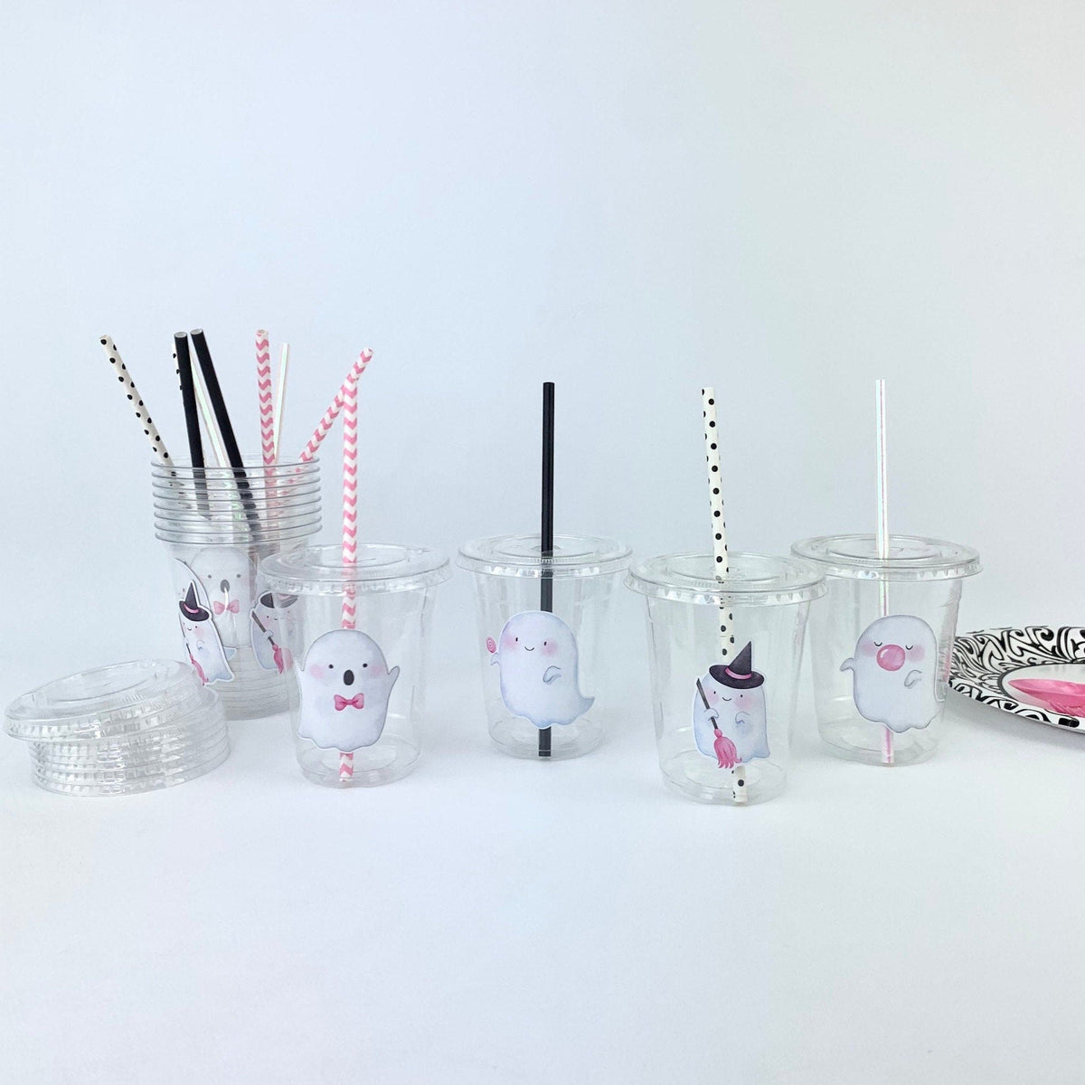 Pink Ghost Party Cups - Stesha Party