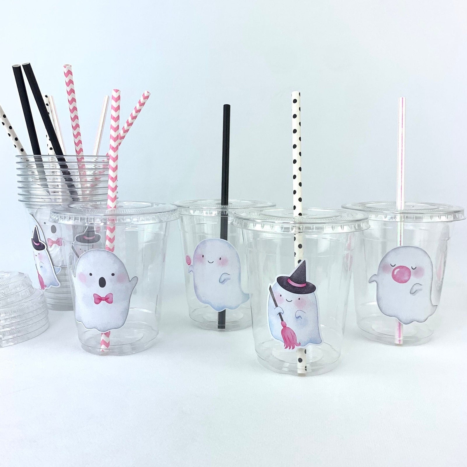 Pink Ghost Party Cups - Stesha Party