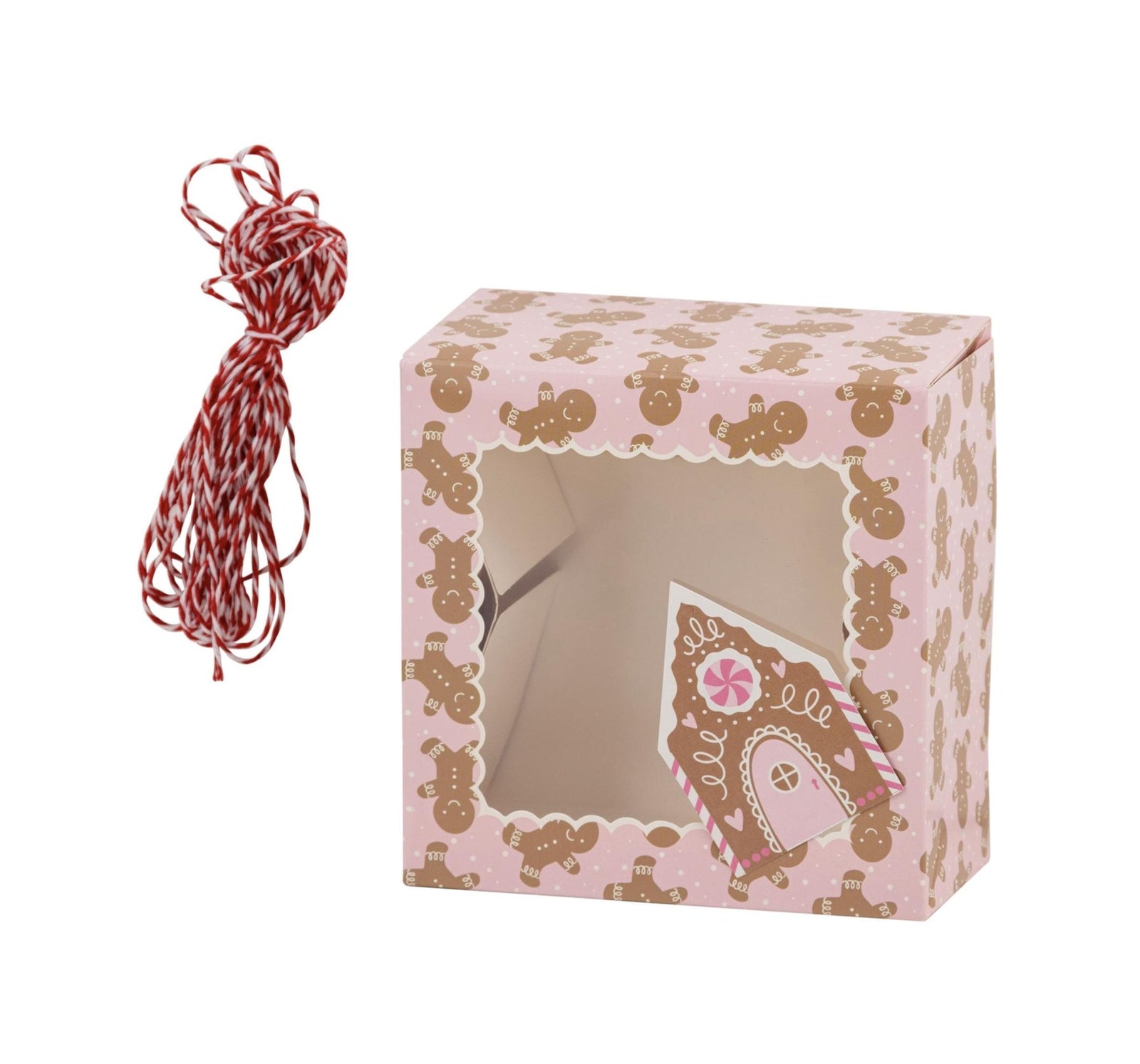 Pink Gingerbread Cookie Boxes 6ct - Stesha Party