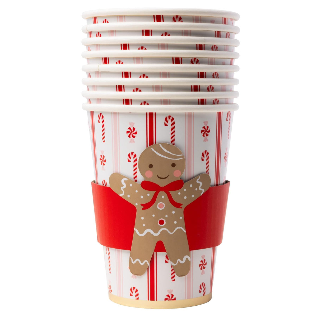 Pink Gingerbread Hot Cups 8ct - Stesha Party
