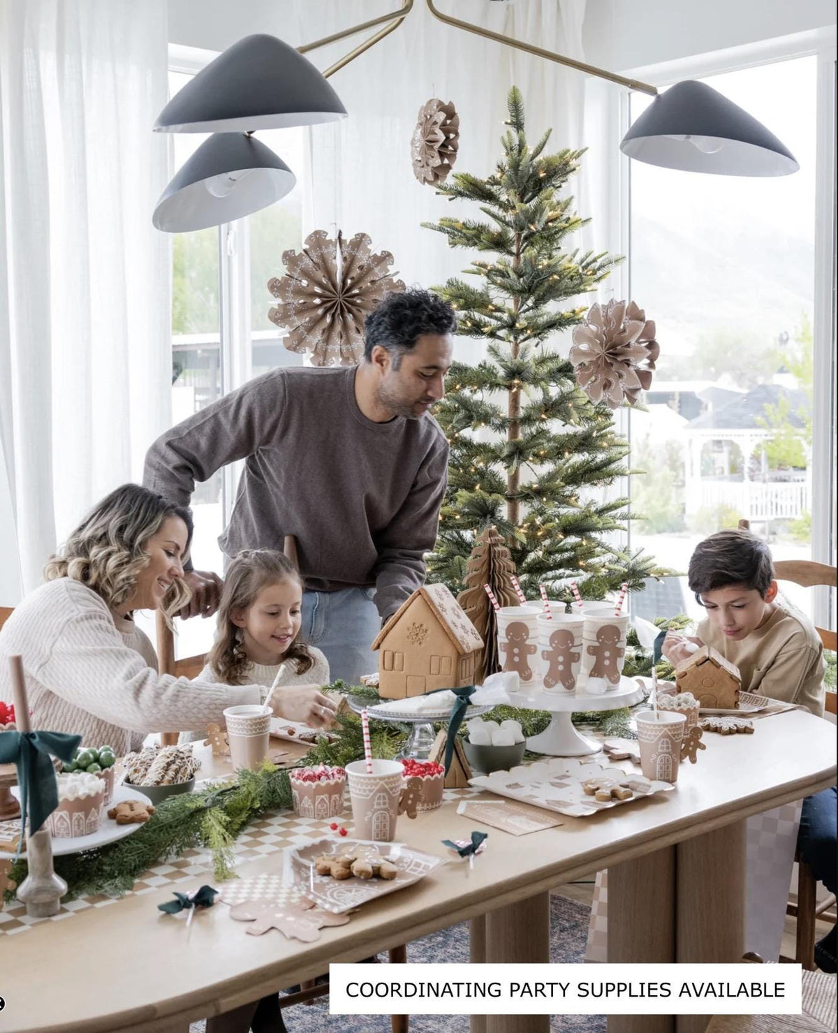 Pink Gingerbread House Napkins - Stesha Party