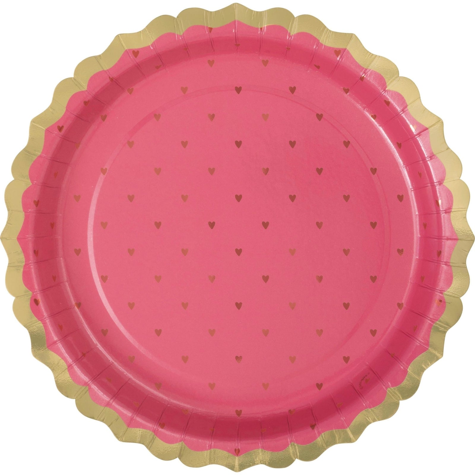 Pink & Gold Heart Party Plates - Stesha Party