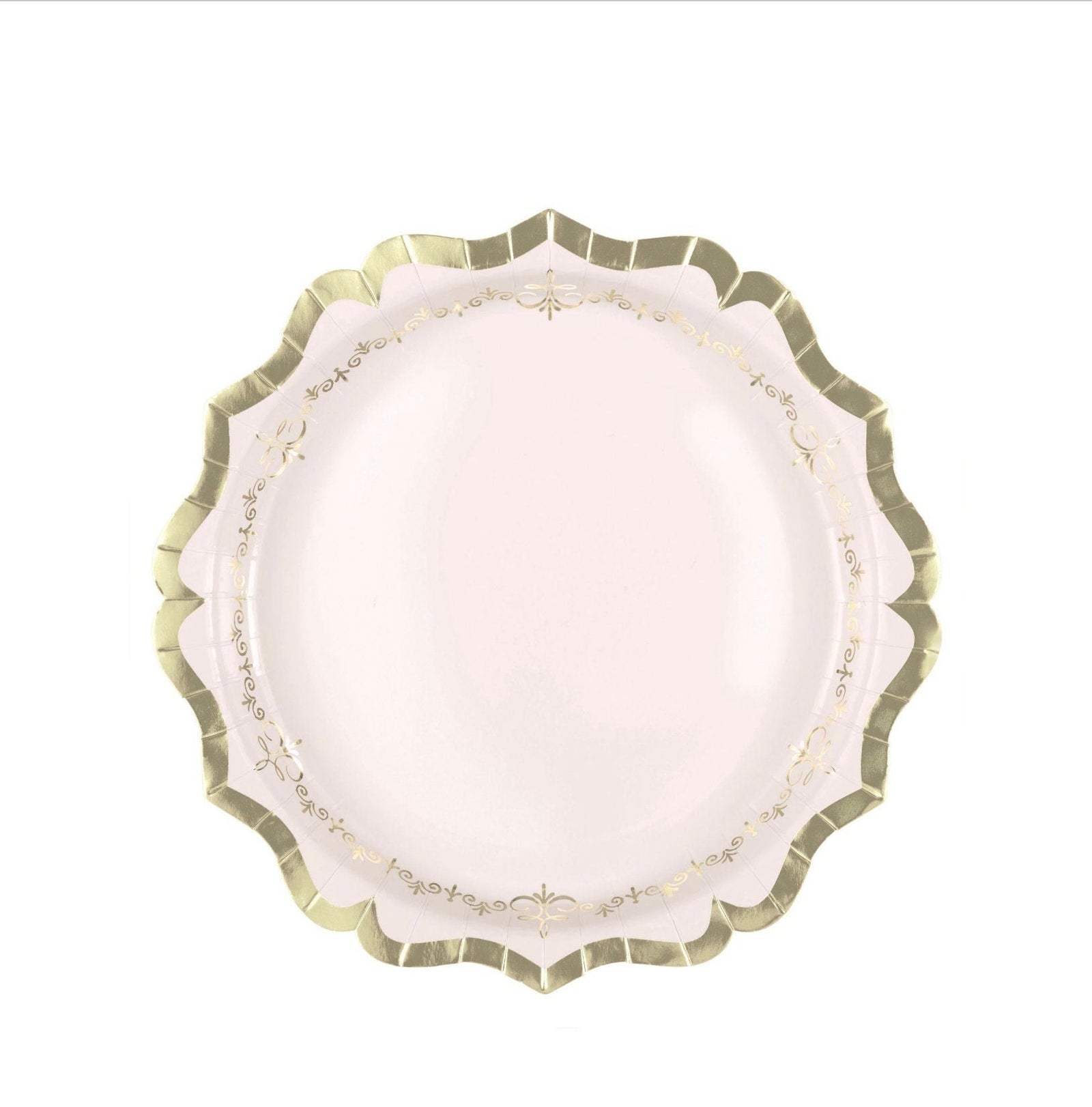 Pink & Gold Paper Dinner Plates - Stesha Party