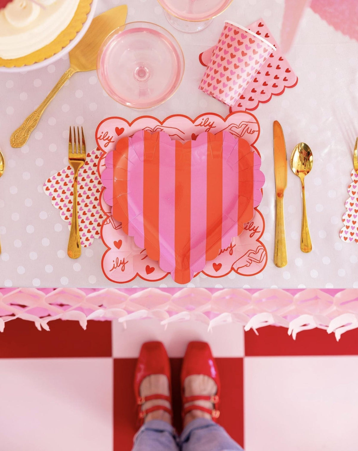 Pink Heart Napkins - Stesha Party