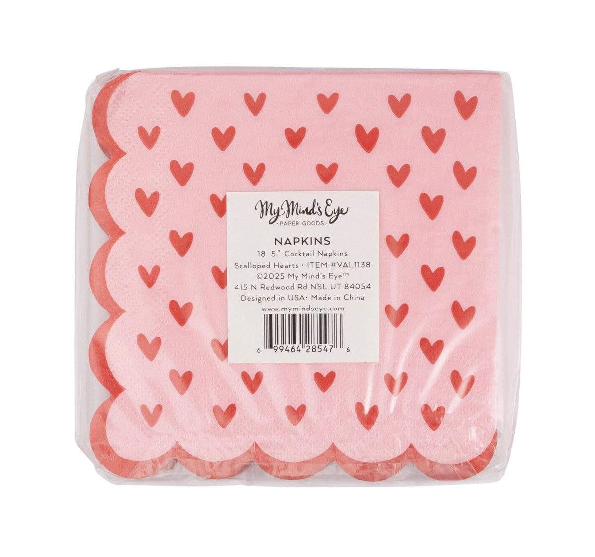 Pink Heart Napkins - Stesha Party