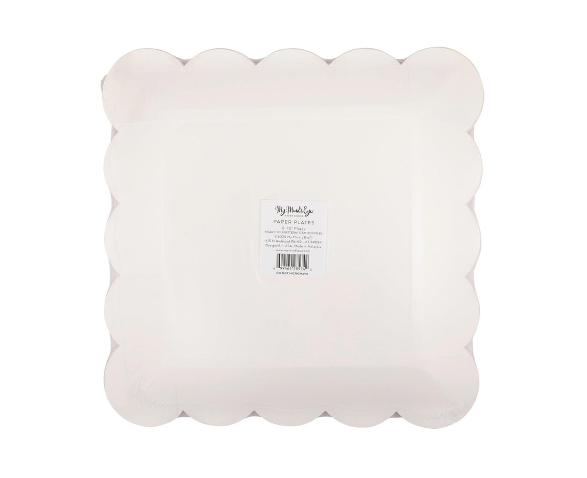 Pink Heart Plates - Stesha Party