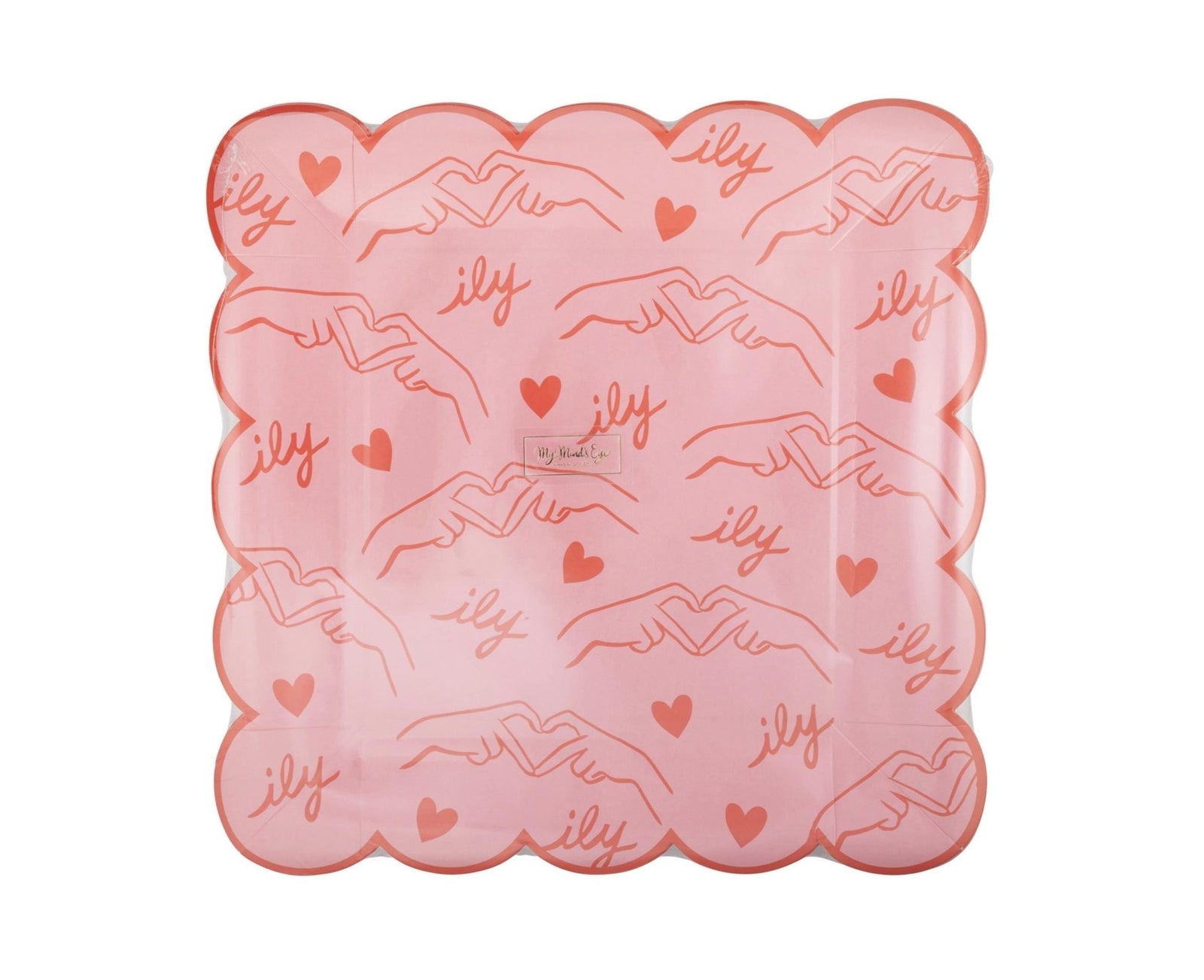 Pink Heart Plates - Stesha Party