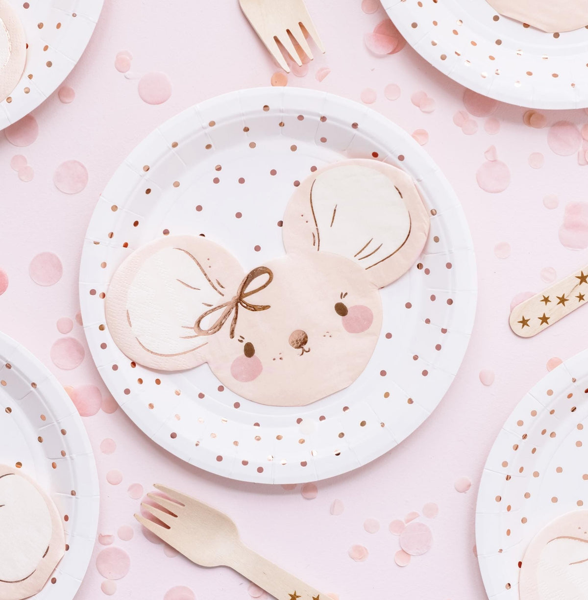 Pink Mouse Napkins 20ct - Stesha Party