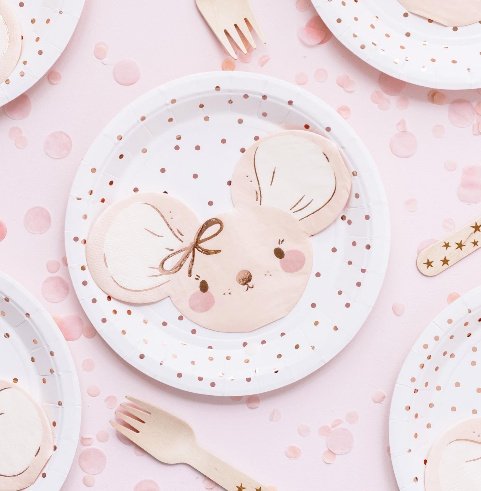 Pink Mouse Napkins 20ct - Stesha Party