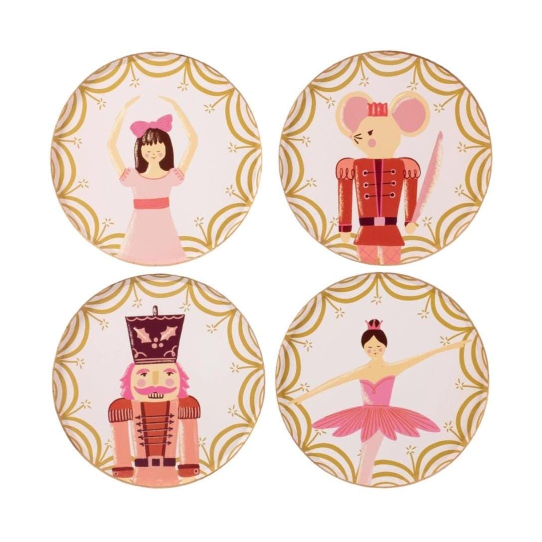Pink Nutcracker Paper Plates 8ct - Stesha Party