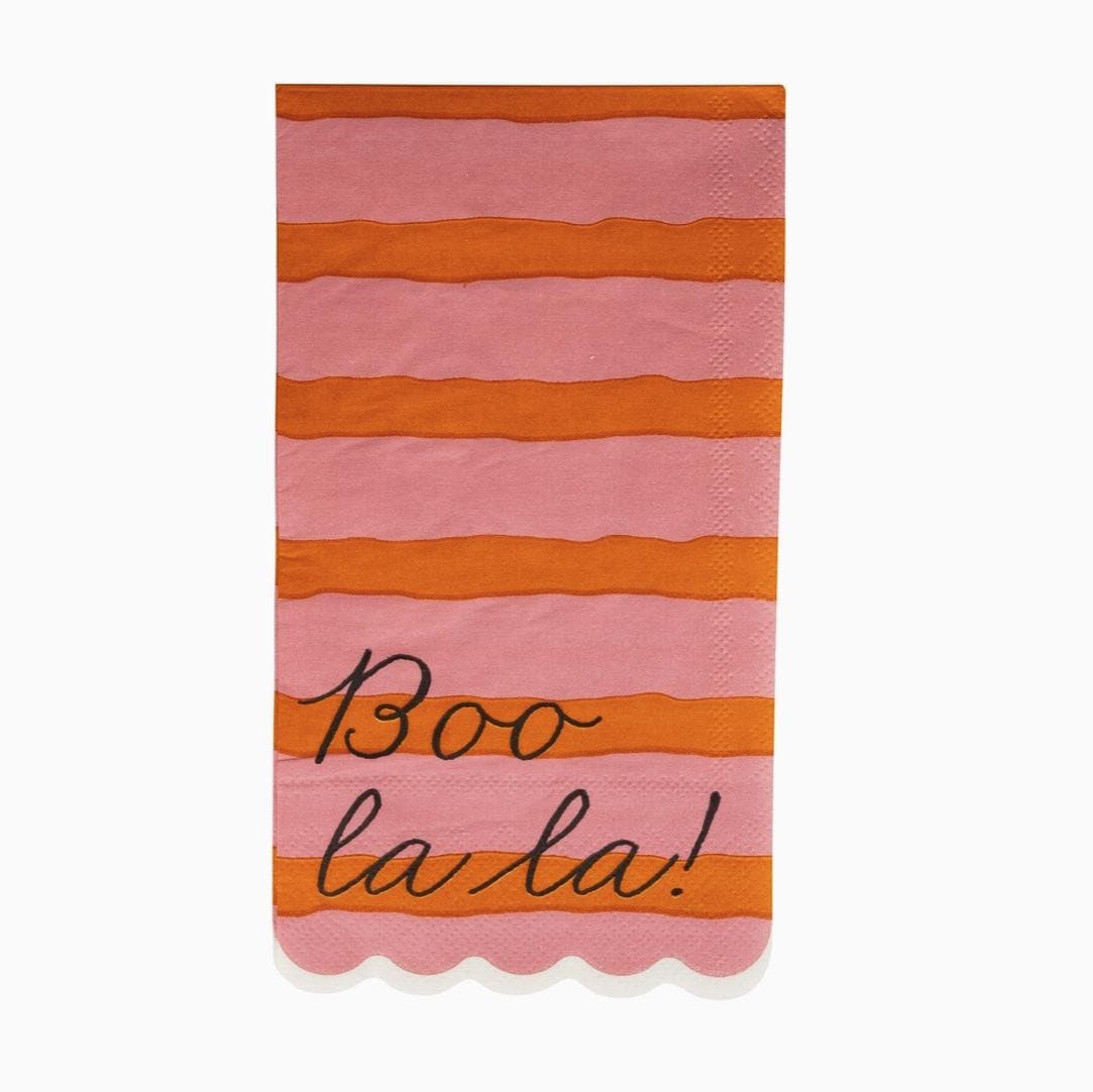 Pink &amp; Orange Boo La La Dinner Napkins 24ct - Stesha Party