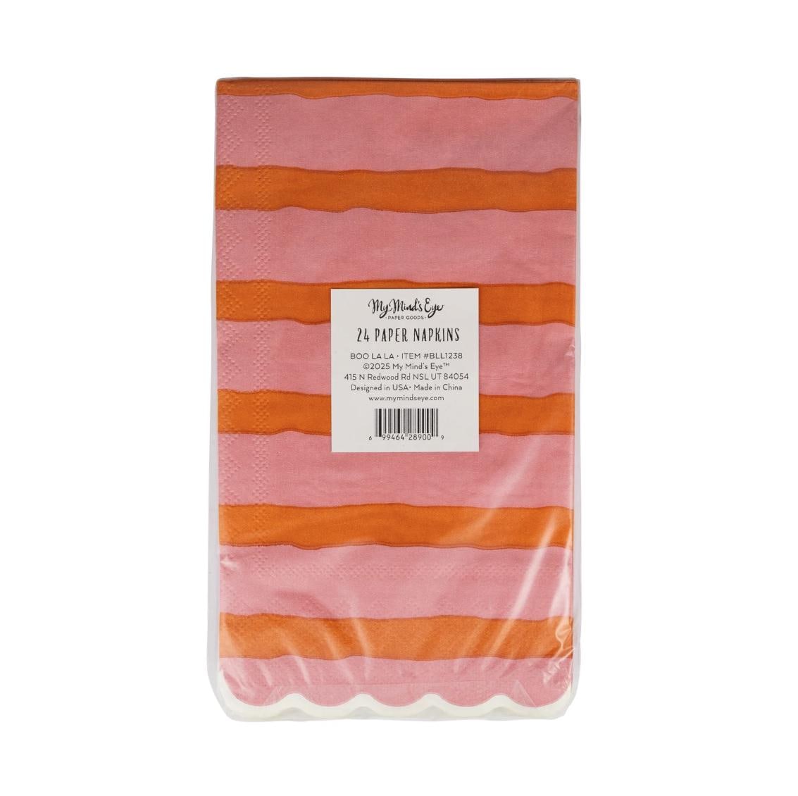 Pink & Orange Boo La La Dinner Napkins 24ct - Stesha Party