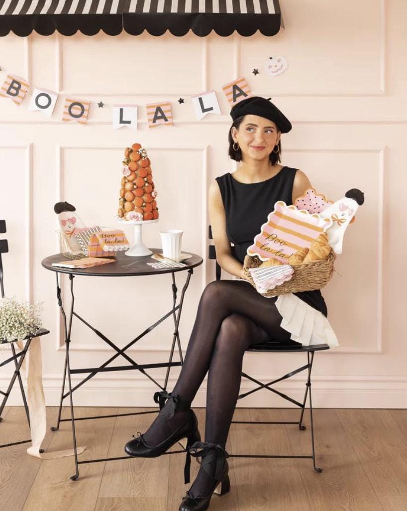 Pink & Orange Boo La La Dinner Napkins 24ct - Stesha Party