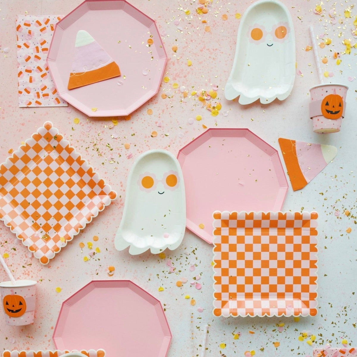 Pink Paper Dinner Plates - Stesha Party