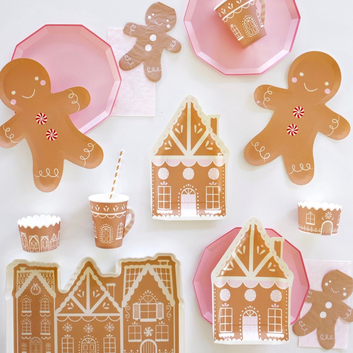 Pink Paper Dinner Plates - Stesha Party