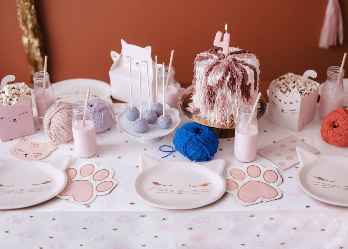 Pink Paws Tablecloth - Stesha Party