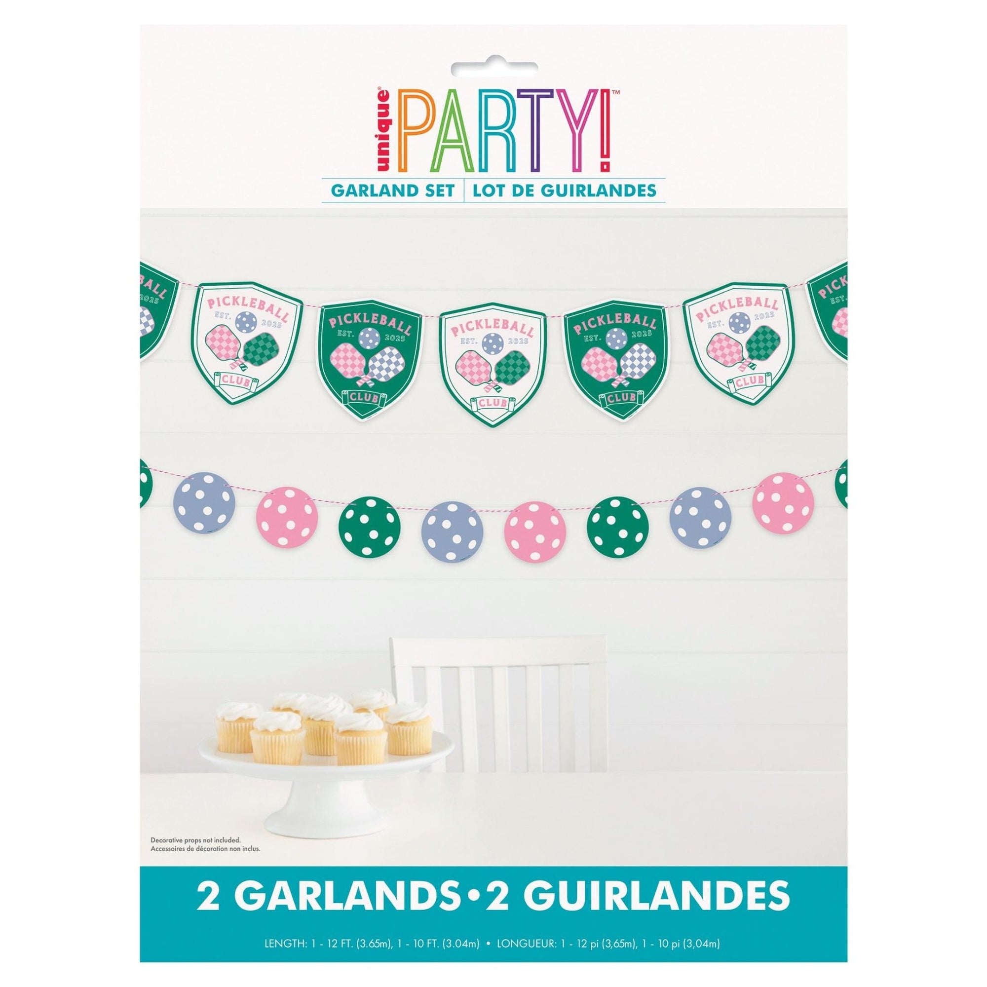 Pink Pickleball Party Banner 2pc - Stesha Party