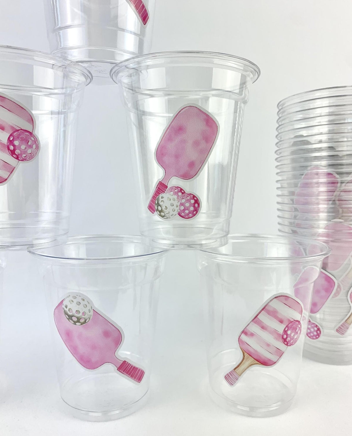 Pink Pickleball Party Cups - Stesha Party