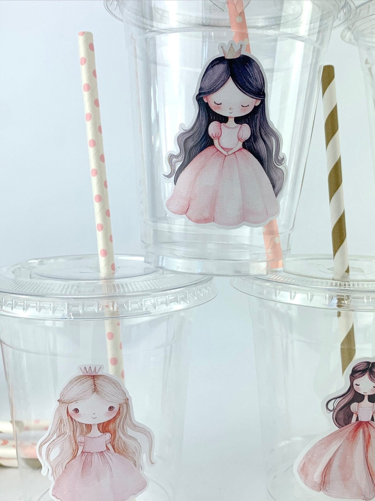 Pink Princess Party Cups 12ct - Stesha Party