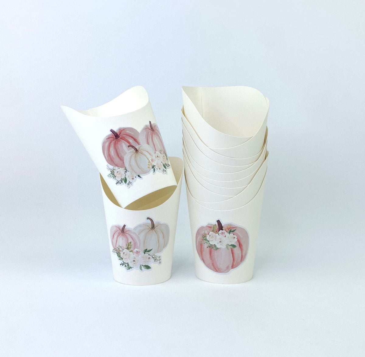 Pink Pumpkin Charcuterie Cups - Stesha Party