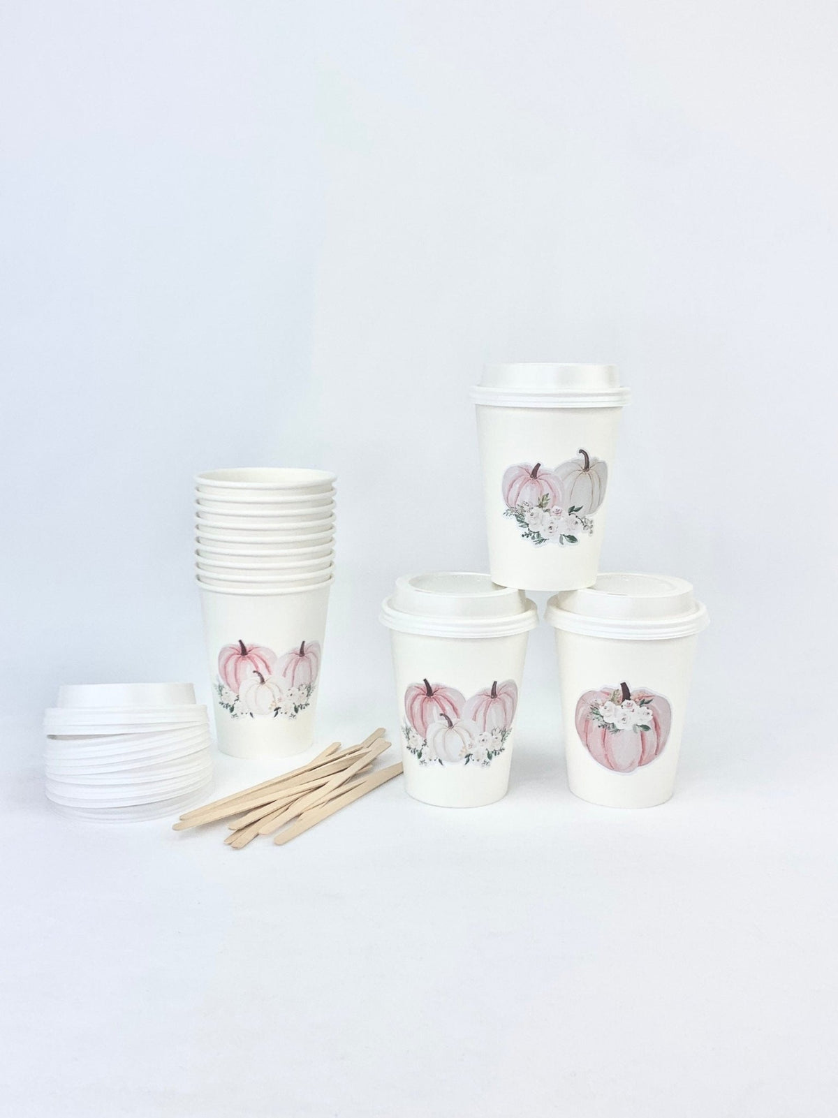 Pink Pumpkin Cups 12ct - Stesha Party