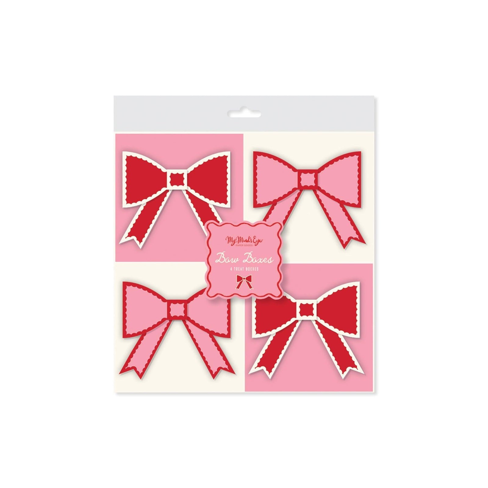 Pink & Red Bow Treat Boxes 8ct - Stesha Party