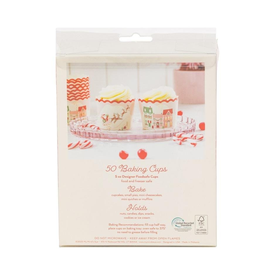 Pink & Red Santa Baking Cups - Stesha Party