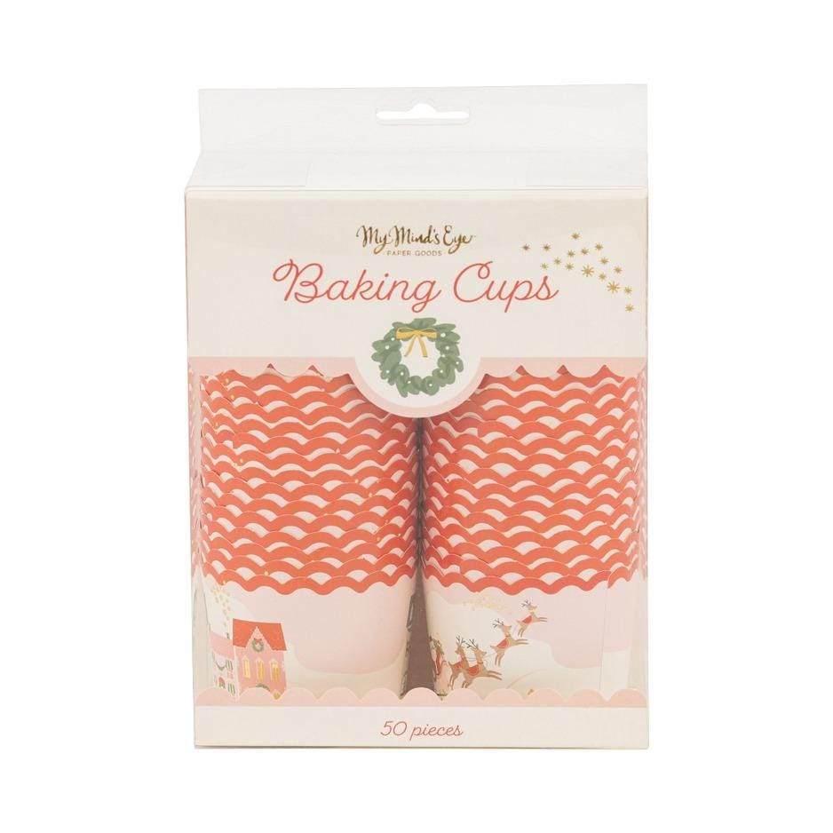 Pink & Red Santa Baking Cups - Stesha Party