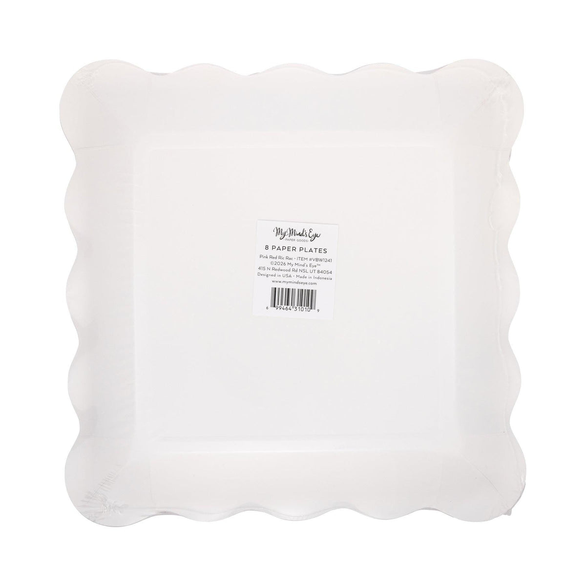 Pink & Red Scalloped Party Plates 10" - Stesha Party