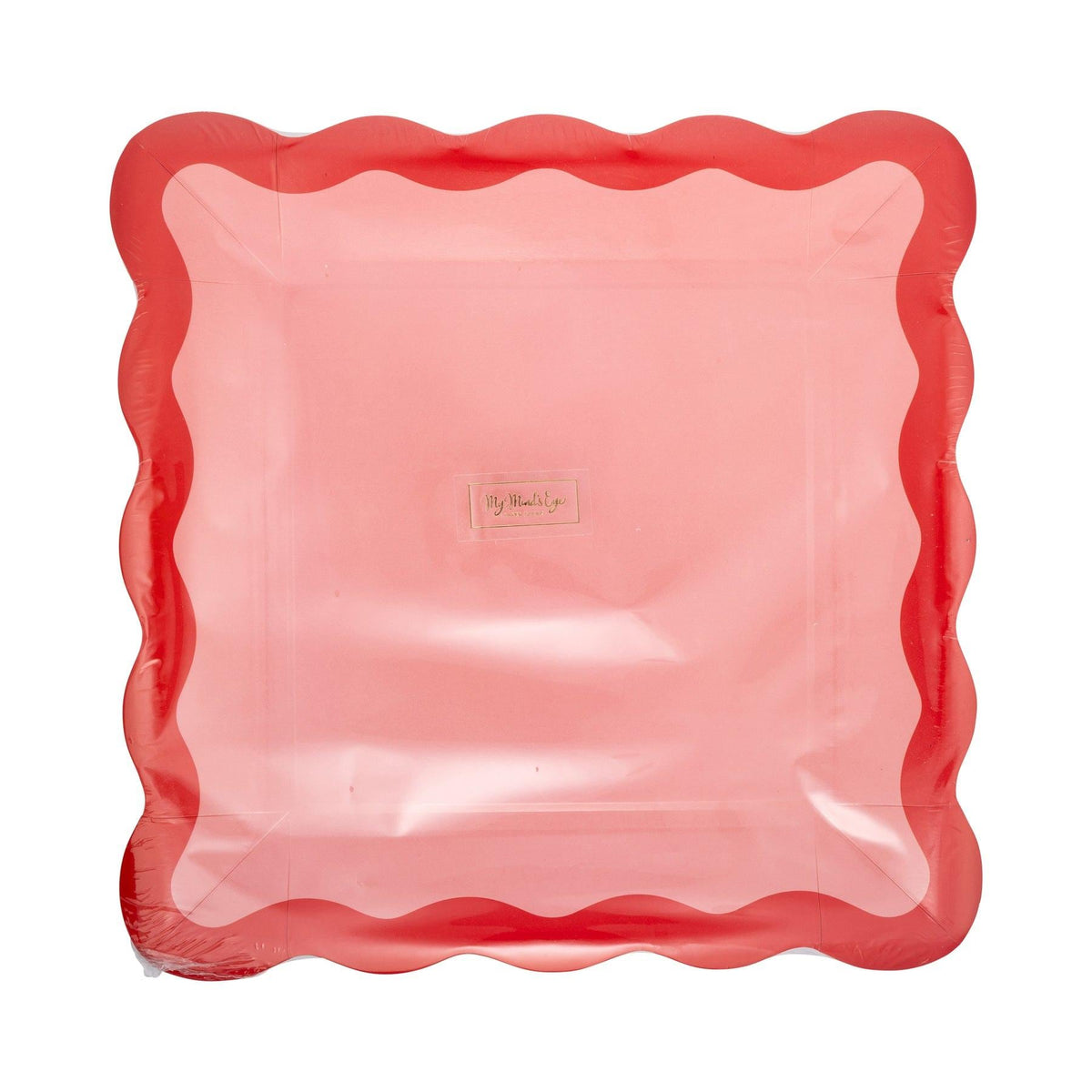 Pink & Red Scalloped Party Plates 10" - Stesha Party