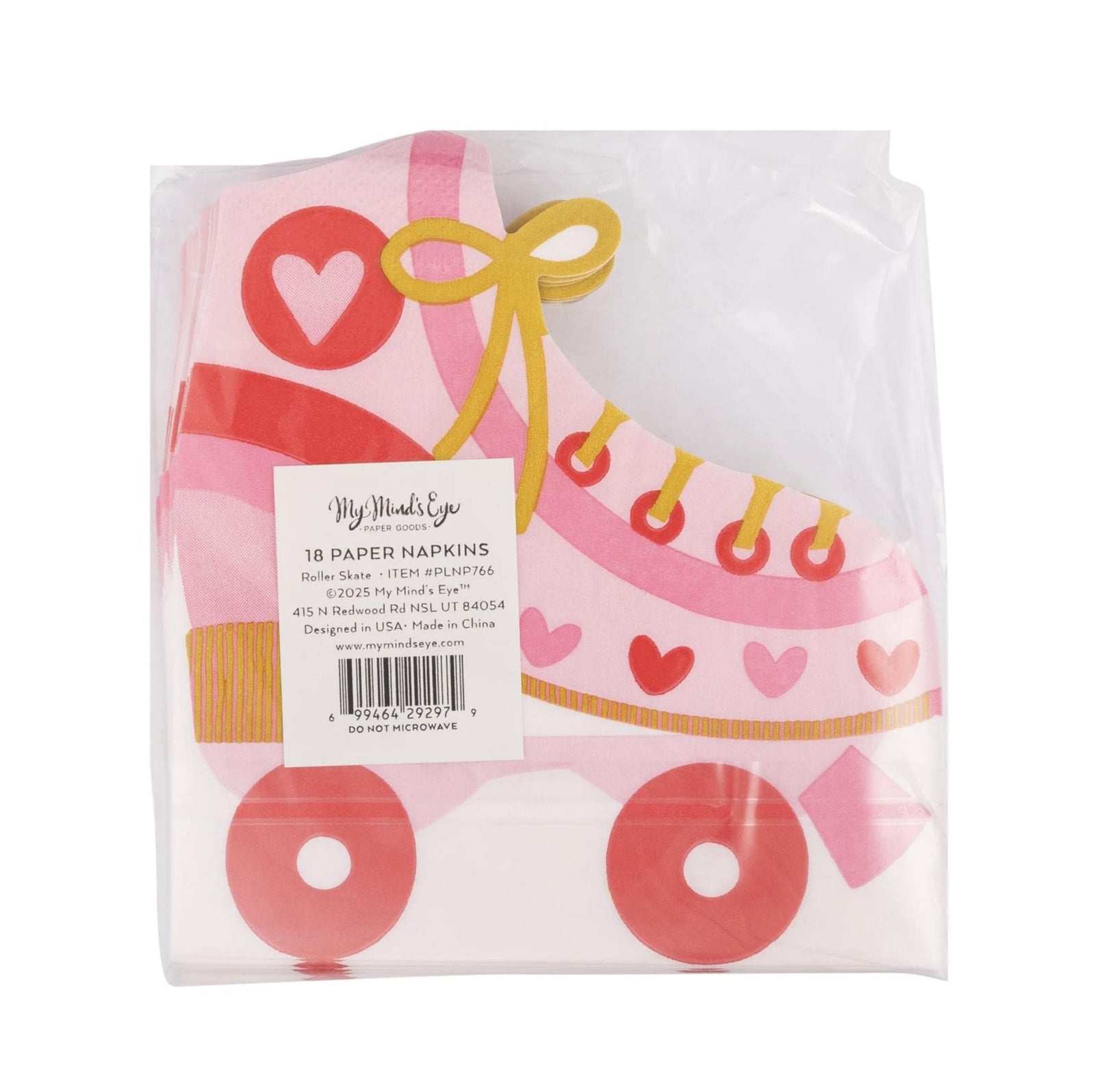 Pink Roller Skate Napkins - Stesha Party