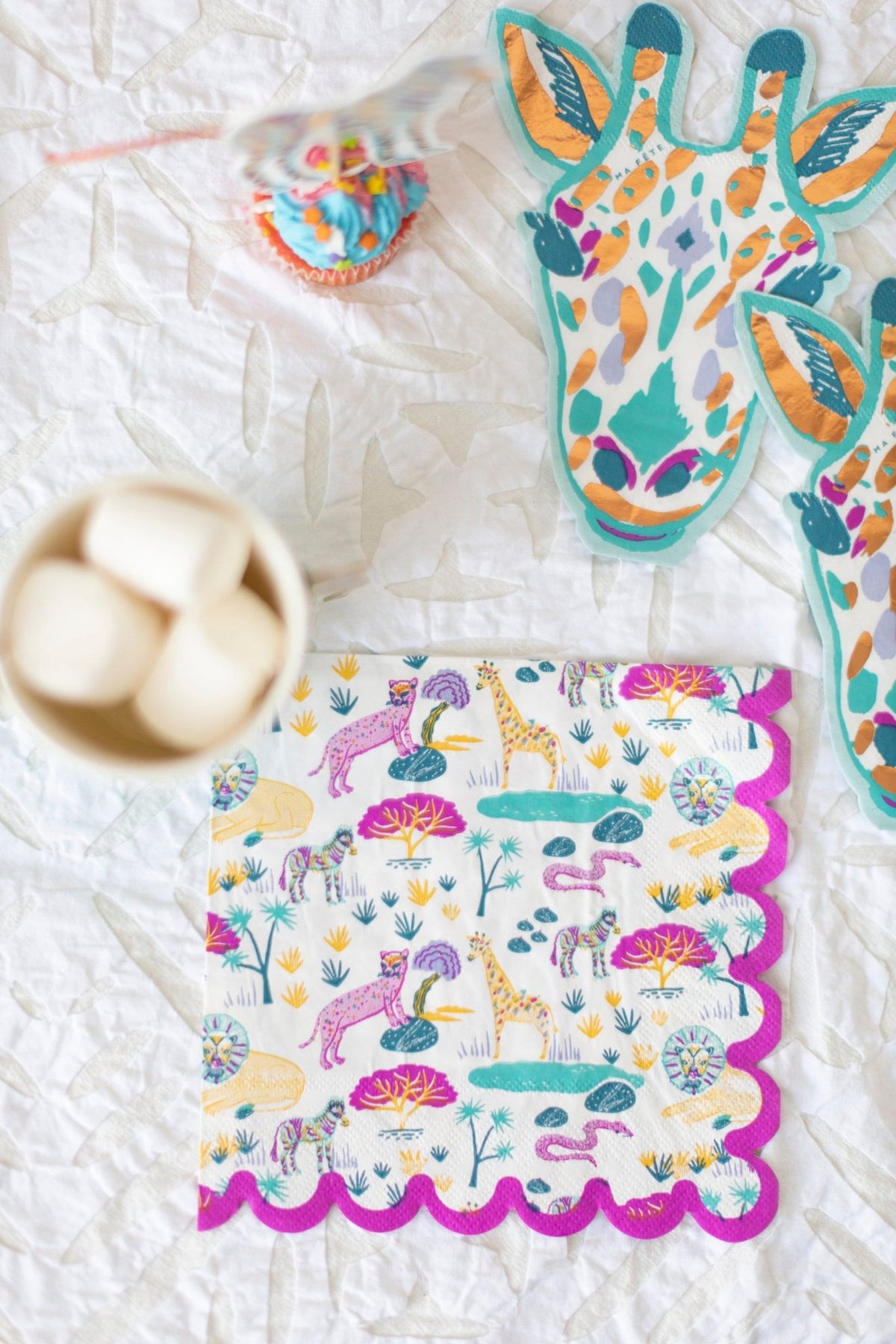 Pink Safari Napkins - Stesha Party