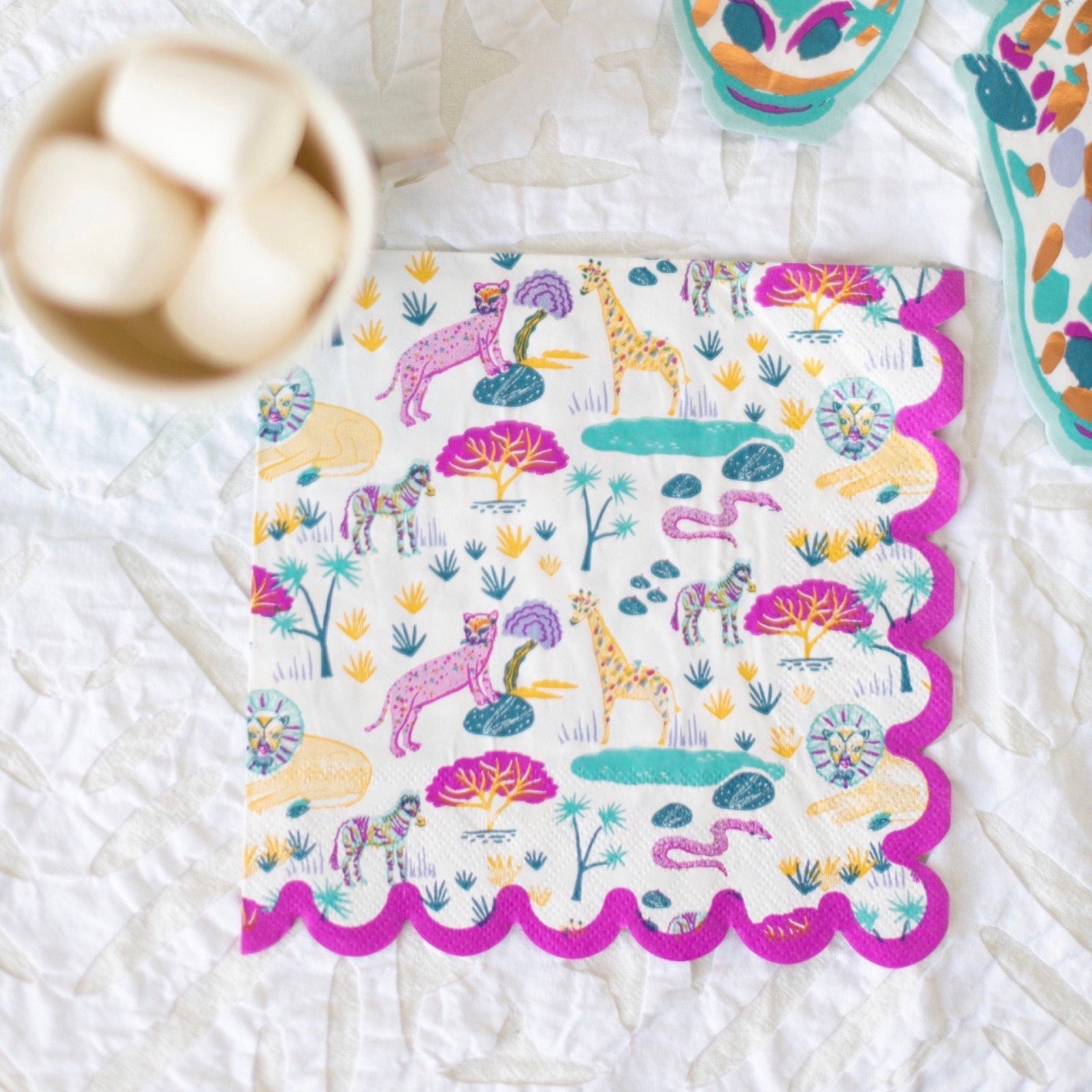 Pink Safari Napkins - Stesha Party