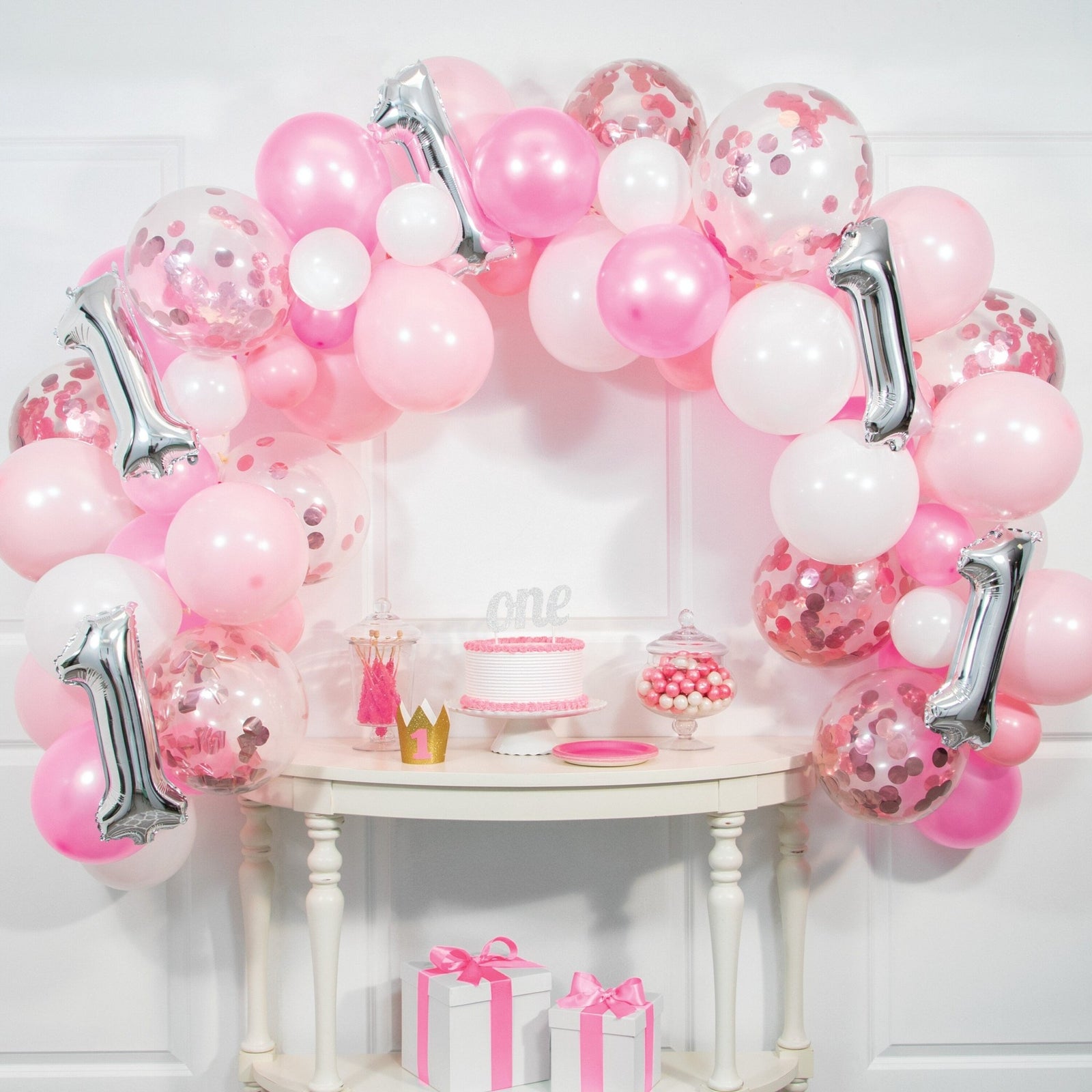 Pink & Silver Balloon Arch Kit