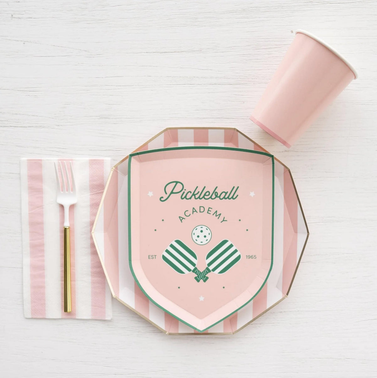 Pink Striped Party Napkins - Stesha Party