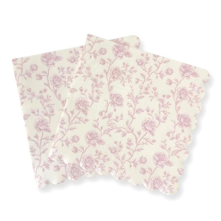 Pink Toile Napkins 24ct - Stesha Party
