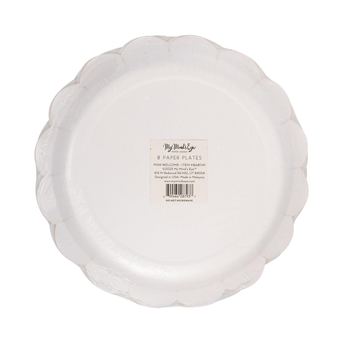 Pink Welcome Baby Plates 8ct - Stesha Party